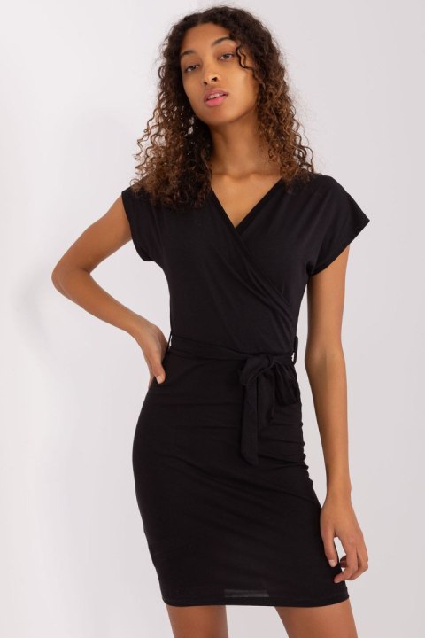 Sukienka Model RV-SK-8018.91 Black - Rue Paris Rue Paris Sukienka Model RV-SK-8018.91 Black - Rue Paris Rue Paris