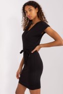 Sukienka Model RV-SK-8018.91 Black - Rue Paris Rue Paris Sukienka Model RV-SK-8018.91 Black - Rue Paris Rue Paris