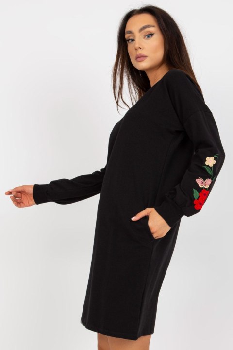 Sukienka Model RV-SK-8088.59 Black - Rue Paris Rue Paris Sukienka Model RV-SK-8088.59 Black - Rue Paris Rue Paris