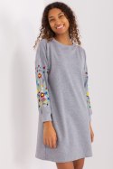 Sukienka Model RV-SK-8979.94P Grey - Rue Paris Rue Paris Sukienka Model RV-SK-8979.94P Grey - Rue Paris Rue Paris