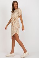 Sukienka Model WN-SK-661-1.18P Beige - Rue Paris Rue Paris Sukienka Model WN-SK-661-1.18P Beige - Rue Paris Rue Paris