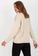 Sweter Damski Model LC-SW-0332.17 Beige - Rue Paris Rue Paris Sweter Damski Model LC-SW-0332.17 Beige - Rue Paris Rue Paris