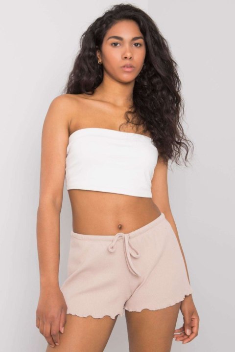 Szorty Damskie Model RV-SN-6628.95 Beige - Rue Paris Rue Paris Szorty Damskie Model RV-SN-6628.95 Beige - Rue Paris Rue Paris