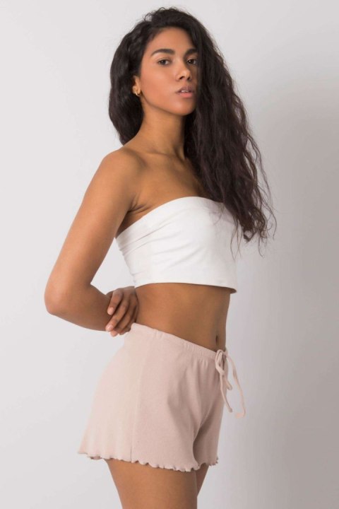 Szorty Damskie Model RV-SN-6628.95 Beige - Rue Paris Rue Paris Szorty Damskie Model RV-SN-6628.95 Beige - Rue Paris Rue Paris