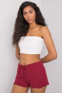 Szorty Damskie Model RV-SN-6628.95 Bordo - Rue Paris Rue Paris Szorty Damskie Model RV-SN-6628.95 Bordo - Rue Paris Rue Paris