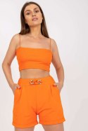Szorty Damskie Model RV-SN-8017.10 Orange - Rue Paris Rue Paris Szorty Damskie Model RV-SN-8017.10 Orange - Rue Paris Rue Paris