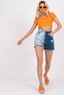 Szorty Jeansowe Model RO-SN-5014.03P Blue - Rue Paris Rue Paris Szorty Jeansowe Model RO-SN-5014.03P Blue - Rue Paris Rue Paris