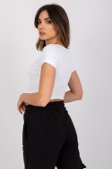T-shirt Damski Model RV-TS-7538.12P White - Rue Paris Rue Paris T-shirt Damski Model RV-TS-7538.12P White - Rue Paris Rue Paris