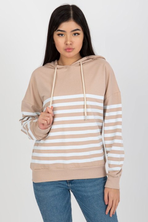Bluza Damska Model LO-BL-DY-28.01 White/Beige - Rue Paris Rue Paris Bluza Damska Model LO-BL-DY-28.01 White/Beige - Rue Paris Rue Paris