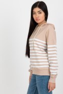 Bluza Damska Model LO-BL-DY-28.01 White/Beige - Rue Paris Rue Paris Bluza Damska Model LO-BL-DY-28.01 White/Beige - Rue Paris Rue Paris