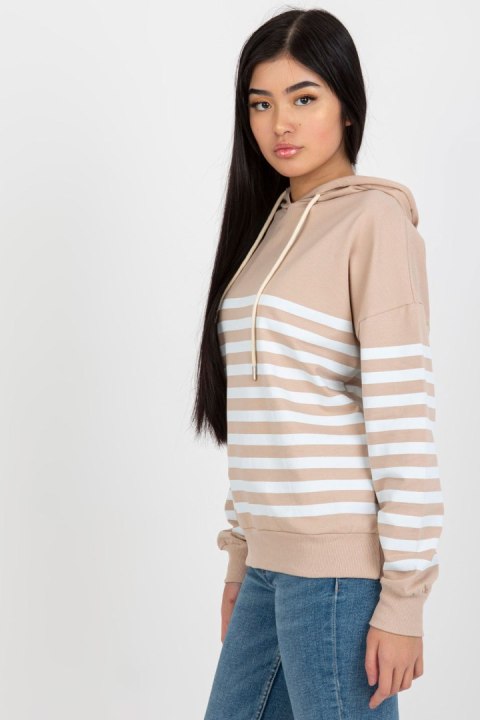 Bluza Damska Model LO-BL-DY-28.01 White/Beige - Rue Paris Rue Paris Bluza Damska Model LO-BL-DY-28.01 White/Beige - Rue Paris Rue Paris