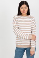 Bluza Damska Model LO-BL-LK-258.29X White/Beige - Rue Paris Rue Paris Bluza Damska Model LO-BL-LK-258.29X White/Beige - Rue Paris Rue Paris