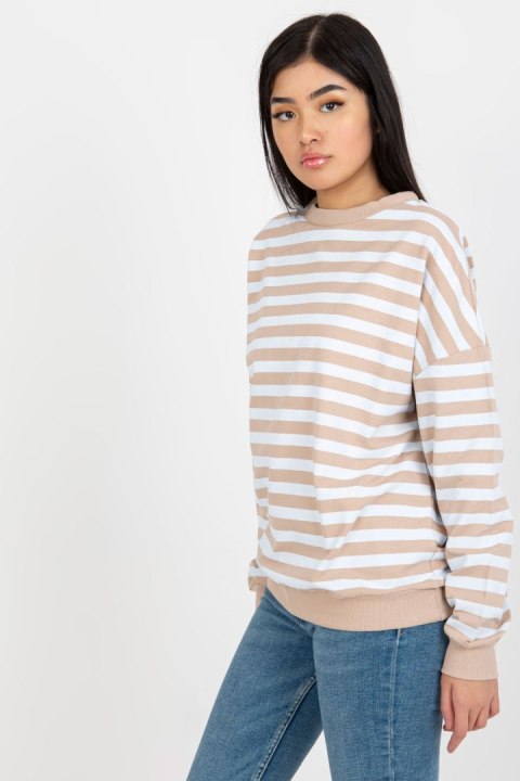 Bluza Damska Model LO-BL-LK-258.29X White/Beige - Rue Paris Rue Paris Bluza Damska Model LO-BL-LK-258.29X White/Beige - Rue Paris Rue Paris