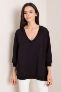 Bluza Damska Model RV-BL-5676.09 Black - Rue Paris Rue Paris Bluza Damska Model RV-BL-5676.09 Black - Rue Paris Rue Paris