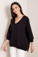 Bluza Damska Model RV-BL-5676.09 Black - Rue Paris Rue Paris Bluza Damska Model RV-BL-5676.09 Black - Rue Paris Rue Paris