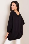 Bluza Damska Model RV-BL-5676.09 Black - Rue Paris Rue Paris Bluza Damska Model RV-BL-5676.09 Black - Rue Paris Rue Paris