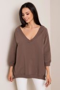 Bluza Damska Model RV-BL-5676.09 Brown - Rue Paris Rue Paris Bluza Damska Model RV-BL-5676.09 Brown - Rue Paris Rue Paris