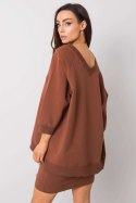 Bluza Damska Model RV-BL-5676.09 Dark Brown - Rue Paris Rue Paris Bluza Damska Model RV-BL-5676.09 Dark Brown - Rue Paris Rue Paris