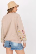 Bluza Damska Model RV-BL-8061.97 Beige - Rue Paris Rue Paris Bluza Damska Model RV-BL-8061.97 Beige - Rue Paris Rue Paris