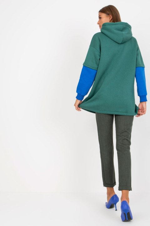 Bluza Damska Model RV-BL-8232.27X Dark Green - Rue Paris Rue Paris Bluza Damska Model RV-BL-8232.27X Dark Green - Rue Paris Rue Paris