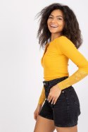Bluzka Model RV-BZ-7532.29 Light Orange - Rue Paris Rue Paris Bluzka Model RV-BZ-7532.29 Light Orange - Rue Paris Rue Paris