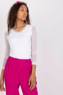 Bluzka Model RV-BZ-7839.88P White - Rue Paris Rue Paris Bluzka Model RV-BZ-7839.88P White - Rue Paris Rue Paris