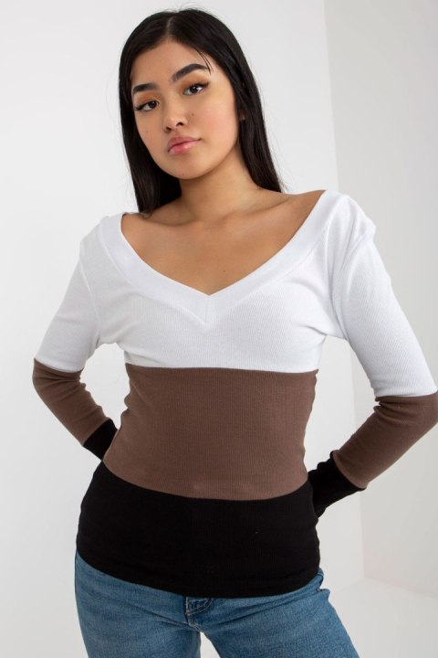 Bluzka Model RV-BZ-8429.35X White/Black - Rue Paris Rue Paris Bluzka Model RV-BZ-8429.35X White/Black - Rue Paris Rue Paris
