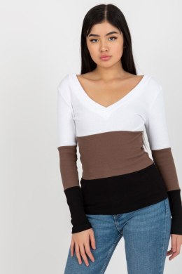 Bluzka Model RV-BZ-8429.35X White/Black - Rue Paris Rue Paris