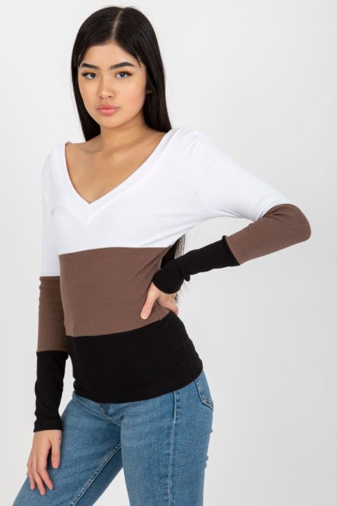 Bluzka Model RV-BZ-8429.35X White/Black - Rue Paris Rue Paris Bluzka Model RV-BZ-8429.35X White/Black - Rue Paris Rue Paris
