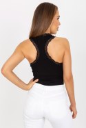 Koszulka Top Model RV-TP-7990.17 Black - Rue Paris Rue Paris Koszulka Top Model RV-TP-7990.17 Black - Rue Paris Rue Paris