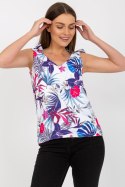Koszulka Top Model WN-TP-1482-4.67 White/Navy - Rue Paris Rue Paris Koszulka Top Model WN-TP-1482-4.67 White/Navy - Rue Paris Rue Paris