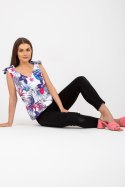 Koszulka Top Model WN-TP-1482-4.67 White/Navy - Rue Paris Rue Paris Koszulka Top Model WN-TP-1482-4.67 White/Navy - Rue Paris Rue Paris