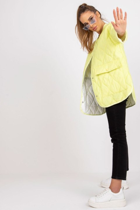 Kurtka Damska Model RV-KR-001.95P Light Yellow - Rue Paris Rue Paris Kurtka Damska Model RV-KR-001.95P Light Yellow - Rue Paris Rue Paris
