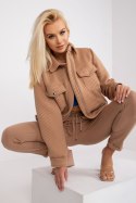 Kurtka Damska Model RV-KR-007.95P Camel - Rue Paris Rue Paris Kurtka Damska Model RV-KR-007.95P Camel - Rue Paris Rue Paris