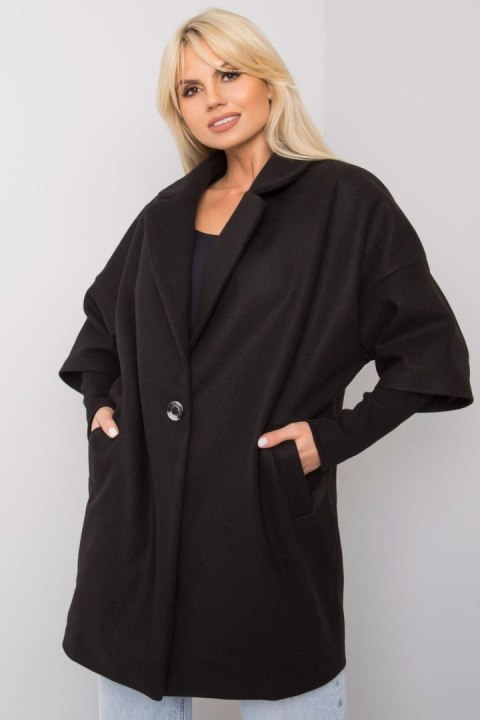 Płaszcz Damski Model CHA-PL-0409.30X Black - Rue Paris Rue Paris Płaszcz Damski Model CHA-PL-0409.30X Black - Rue Paris Rue Paris
