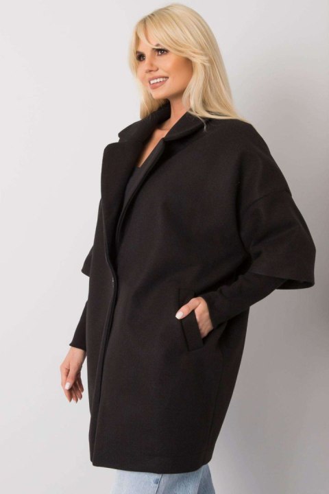 Płaszcz Damski Model CHA-PL-0409.30X Black - Rue Paris Rue Paris Płaszcz Damski Model CHA-PL-0409.30X Black - Rue Paris Rue Paris