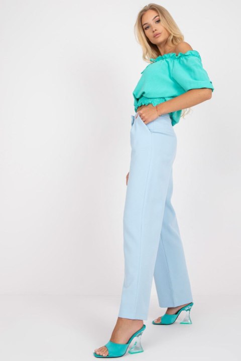 Spodnie Damskie Model TO-SP-18155.21P Light Blue - Rue Paris Rue Paris Spodnie Damskie Model TO-SP-18155.21P Light Blue - Rue Paris Rue Paris