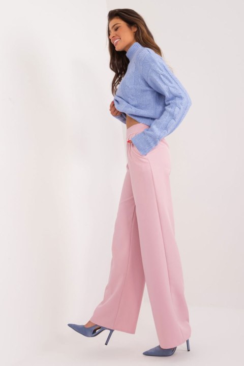 Spodnie Damskie Model WN-SP-8247.06 Light Pink - Rue Paris Rue Paris Spodnie Damskie Model WN-SP-8247.06 Light Pink - Rue Paris Rue Paris