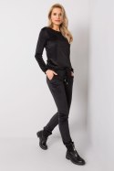 Spodnie Komplet Model RV-KMPL-6083.05 Black - Rue Paris Rue Paris Spodnie Komplet Model RV-KMPL-6083.05 Black - Rue Paris Rue Paris