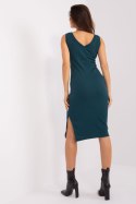 Sukienka Komplet Model WN-KMPL-679.60 Dark Green - Rue Paris Rue Paris Sukienka Komplet Model WN-KMPL-679.60 Dark Green - Rue Paris Rue Paris