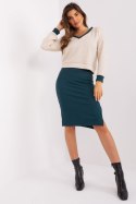 Sukienka Komplet Model WN-KMPL-679.60 Dark Green - Rue Paris Rue Paris Sukienka Komplet Model WN-KMPL-679.60 Dark Green - Rue Paris Rue Paris