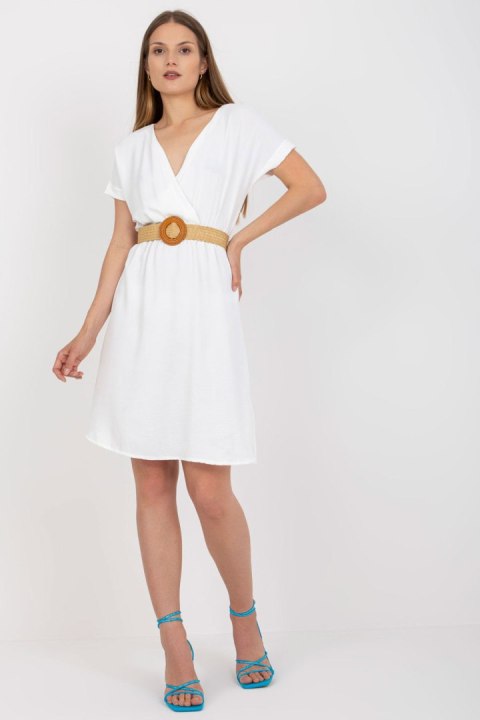 Sukienka Model CA-SK-6308.55 White - Rue Paris Rue Paris Sukienka Model CA-SK-6308.55 White - Rue Paris Rue Paris