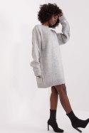 Sukienka Model LC-SK-0568.01P Grey - Rue Paris Rue Paris Sukienka Model LC-SK-0568.01P Grey - Rue Paris Rue Paris