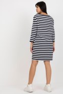 Sukienka Model LO-SK-LK-230.34X White/Navy - Rue Paris Rue Paris Sukienka Model LO-SK-LK-230.34X White/Navy - Rue Paris Rue Paris