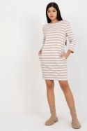 Sukienka Model LO-SK-LK-230.48 White/Beige - Rue Paris Rue Paris Sukienka Model LO-SK-LK-230.48 White/Beige - Rue Paris Rue Paris