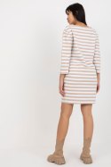 Sukienka Model LO-SK-LK-230.48 White/Beige - Rue Paris Rue Paris Sukienka Model LO-SK-LK-230.48 White/Beige - Rue Paris Rue Paris
