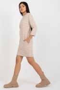 Sukienka Model LO-SK-LK-259.08 White/Beige - Rue Paris Rue Paris Sukienka Model LO-SK-LK-259.08 White/Beige - Rue Paris Rue Paris