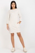 Sukienka Model LO-SK-LK-259.23X Ecru - Rue Paris Rue Paris Sukienka Model LO-SK-LK-259.23X Ecru - Rue Paris Rue Paris