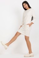 Sukienka Model LO-SK-LK-259.23X Ecru - Rue Paris Rue Paris Sukienka Model LO-SK-LK-259.23X Ecru - Rue Paris Rue Paris