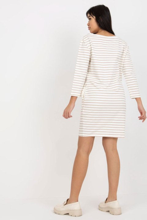 Sukienka Model LO-SK-LK-259.23X Ecru - Rue Paris Rue Paris Sukienka Model LO-SK-LK-259.23X Ecru - Rue Paris Rue Paris